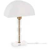 Maytoni Tischlampe Nachttischleuchte Tischleuchte messing Wohnzimmerlampe weiß h 47 cm