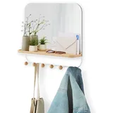 Umbra Wandgarderobe Estique 46 x 41 cm Weiß / Braun