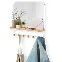 Umbra Wandgarderobe Estique 46 x 41 cm Weiß / Braun