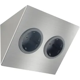 Caressi Schuko-Steckdose 2ST14 Edelstahl 2 St.
