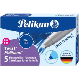 Pelikan Tintenroller-Patronen KM/5, Blau, 5er Set