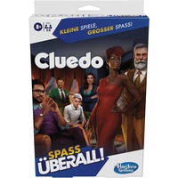 Hasbro Gaming Cluedo Kompakt, portables Spiel für 3–6 Spieler, Reisespiel für Kinder, Spaß überall