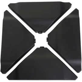 Mendler Schirmständer HWC-A40 Kunststoff 80 kg Schwarz