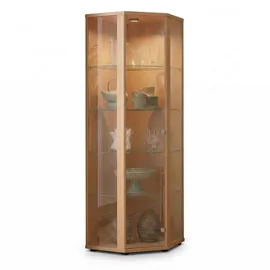 K-Möbel Eckvitrine 176 x 56,5 x 56,5 cm Beige