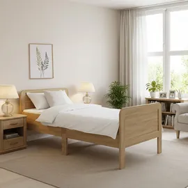 Homestyle4u Komfortbett 100 x 200 cm Braun