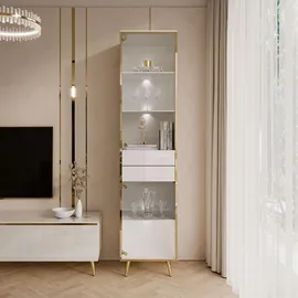 lookway Vitrine AURORA 45 x 40 x 194 cm Weiß
