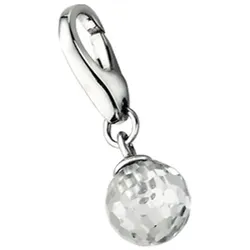 Giorgio Martello Milano Charm Zirkonia Kugel, Silber 925 Weiss Damen 