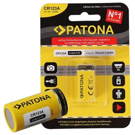 PATONA Li-Ion 3,7V Akku CR123A 16340 Zelle 700mAh 2,59Wh