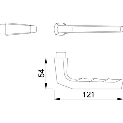 HOPPE Türdrückerlochteil Frankfurt 117L Aluminium F2 / neusilberfarbig ( 3000252002 )