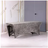 STM Company Massageliege Verlängerter Liegenbezug für Massagebett, Bezug, Spannbetttuch (für alle gängigen Kosmetikliegen, Massageliegen, Couches, aus Velour, ohne Matratze), 180x60 cm/ 190x70 cm braun 180x60 cm