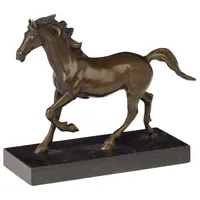 Aubaho Bronzeskulptur im Antik-Stil Pferd Bronze Figur Skulptur Statue