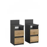 Vichy Vicco Nachttisch, Monty (25 x 32.5 x 59 cm,