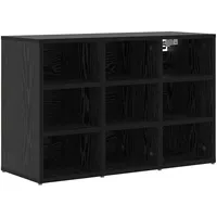VidaXL Schuhschrank Schwarze Eiche 103x30x51 cm Holzwerkstoff