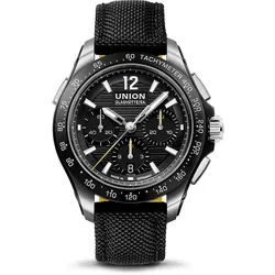 Union Glashütte Uhren-Set inkl. Wechselarmband Belisar Sport Chronograph D0149271605700 - silber