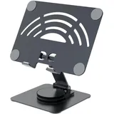 Tablet Ständer. 360° Drehbarer Aluminium Tablet Ständer Dock, Faltbarer und Verstellbarer Handyhalter für 4-13 Zoll iPad Pro/Mini/Air, Nexus, Samsung Tab etc.