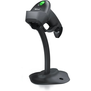 Aplic Handscanner Wireless Barcode Scanner 2.4 GHz 1D 2D, 2000 mAh, inkl. Standfuß