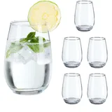 Relaxdays Trinkglas Set 0,4 l 6-tlg.