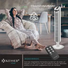 Kesser Turmventilator FERNBEDIENUNG Ventilator LED Display Standventilator Klimaanlage