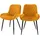 ML-Design Esszimmerstuhl Orange, Metall, 60x81x54 cm, Esszimmer, Stühle, Esszimmerstühle, Senfgelb, Sitzfläche aus Samt, Metallbeine,