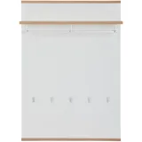 XORA Garderobenpaneel Weiß, Eiche Artisan 85x119x28 cm Aufhängemöglichkeit, Garderobe, Garderobenpaneele, Garderobenpaneele