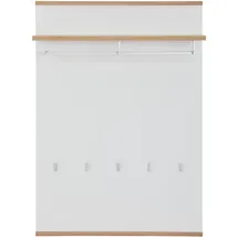 XORA Garderobenpaneel Weiß, Eiche Artisan 85x119x28 cm Aufhängemöglichkeit, Garderobe, Garderobenpaneele, Garderobenpaneele