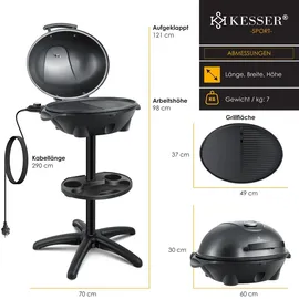 Kesser Elektrogrill 2in1 2400 Watt schwarz