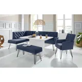 exxpo - sofa fashion Eckbank Doppio, Chesterfield Optik, komfortabel und bequem, hohe Designfüße«, Frei im Raum stellbar