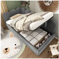STILVORA Schlafsofa 90×200 mit Matratze&Bettkasten,Tagesbett Daybett mit Lattenrost, 1 Teile grau