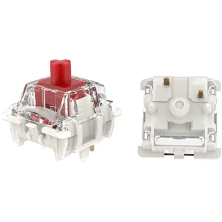 GUYEKS Gateron KS-9 Pro 3.0 rot vorgeschmierter 5-poliger Linearschalter, kompatibel mit MX mechanischen Keyboard-Schaltern (108 Stück, Pro Red 3.0 5-polig)