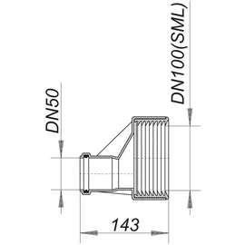 Dallmer HT/SML-Rohrverbinder DN 50 x dn 100, SML