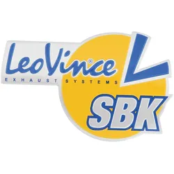 LeoVince Plakette SBK, hitzebeständig, Länge: 93 mm, Breite: 64 mm, SBK Oval, 412132R