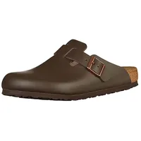 Birkenstock Leder-Clogs "Boston" in Braun - Weite S - 44