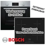 Bosch Herd Set Backofen mit 3D-Heißluft und Induktionskochfeld mit PowerBoost - autark, 60 cm