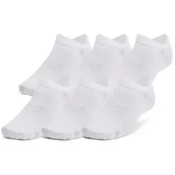 Under Armour 18P Essential No Show Socks ganz Weiß Polyester Medium Damen