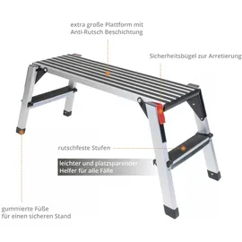Güde Arbeitspodest Aluminium 127,1 x 44,6 cm schwarz