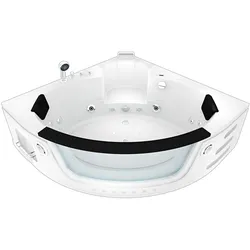 AcquaVapore Whirlpool Pool Badewanne Eckwanne Wanne W05H 140x140cm passive Schlauch-Reinigung