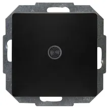 Kopp Paris Universalschalter (Aus-Wechsel-Schalter), beleuchtet, IP20, schwarz, matte Oberfläche, 250V~, 650674080