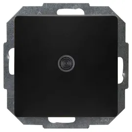 Kopp Paris Universalschalter (Aus-Wechsel-Schalter), beleuchtet, IP20, schwarz, matte Oberfläche, 250V~, 650674080