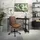 ML-Design Bürostuhl Braun, Kunstleder Sitzfläche, Metallgestell, Polsterstuhl mit Rückenlehne, höhenverstellbar, 360° Drehstuhl mit 5 Rollen - Braun