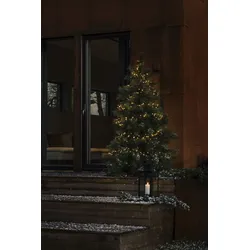 KONSTSMIDE LED-Lichterkette "Weihnachtsdeko aussen", schwarz, Dioden 600 St. Flammen 600 St., Kabellänge 5m x Gesamtlänge 18,18m, Lichterketten, Micro LED Compactlights, 600 warm weiße Dioden