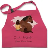Kinderschürze Schürze Kinder Jungen - Pferd - Pferdemädchen Namen - Pferde Mädchen Geschenk - 2-6 Jahre - Pink - pferdemotiv pferden küchenschürze reiter zum selber gestalten kochschürze - 2-6 Jahre