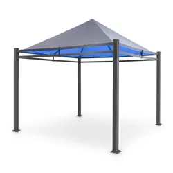Blumfeldt Pantheon Illumina Pavillon mit Dach Polycarbonat Aluminium schwarz Schwarz