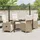 vidaXL Garten Essgruppe mit Kissen 5 pcs Beige Poly Rattan vidaXL