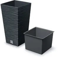 Prosperplast Blumentopf FURU Square Anthrazit 265x265x500)