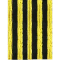Arsvita Flauschvorhang 100x200 Unistreifen schwarz - gelb