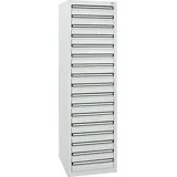stumpf metall Schubladenschrank Serie STS 410, 17 Schubladen lichtgrau