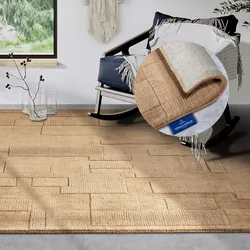 Wollteppich VILLEROY & BOCH "Wilhelmine", beige, B:160cm H:10mm L:230cm, Wolle, Teppiche, Läufer, handgewebt, Wolle, Natur, Wohnzimmer, Geometrie, Boho