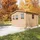 TIMBELA Gartenhaus 3,35 x 2,68 m Natur