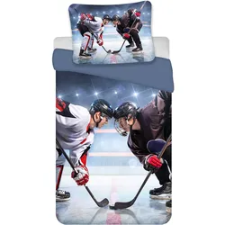 Bettwäsche Hockey Eishockey Kissenbezug 80 x 80 cm und Bettbezug 135 x 200 cm