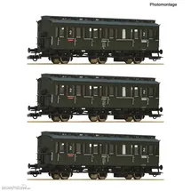 Roco 3-tlg. Set: Abteilwagen By PKP 6200100 H0